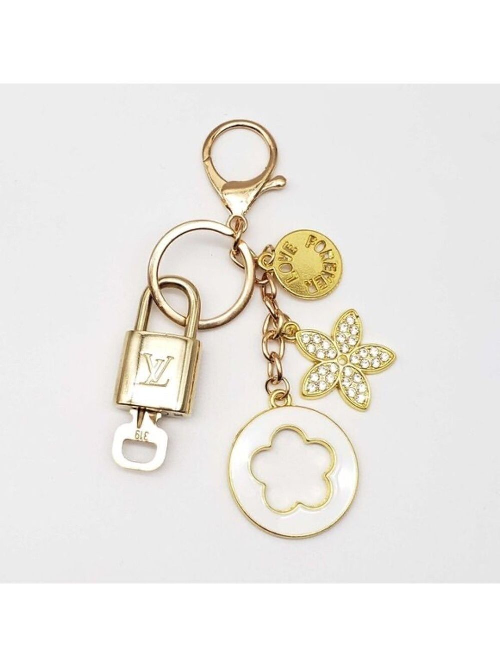 Authentic Louis Vuitton Lock & Key with unbranded Bagcharm, Keycharm, Keychain